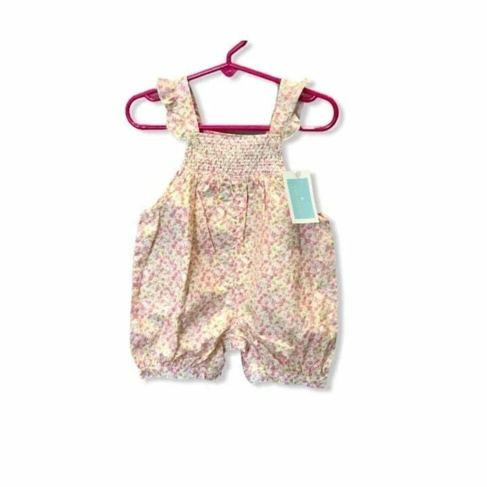 6 Mo New Agabang Sunsuit Flowers Infant Infants Baby Girl‎ Romper Smocking Girls